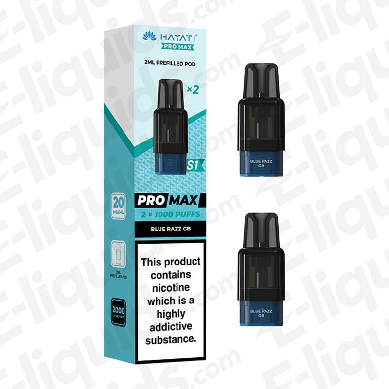 Hayati Pro Max S1 Blue Razz GB Prefilled Replacement Pod