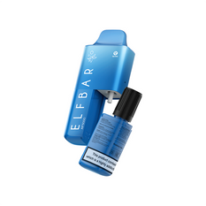 Elf Bar AF5000 Prefilled Pod in blue with 10ml refill container, designed for up to 5000 puffs.