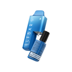 Elf Bar AF5000 Prefilled Pod in blue with 10ml refill container, 5000 puffs, TPD compliant vaping device.
