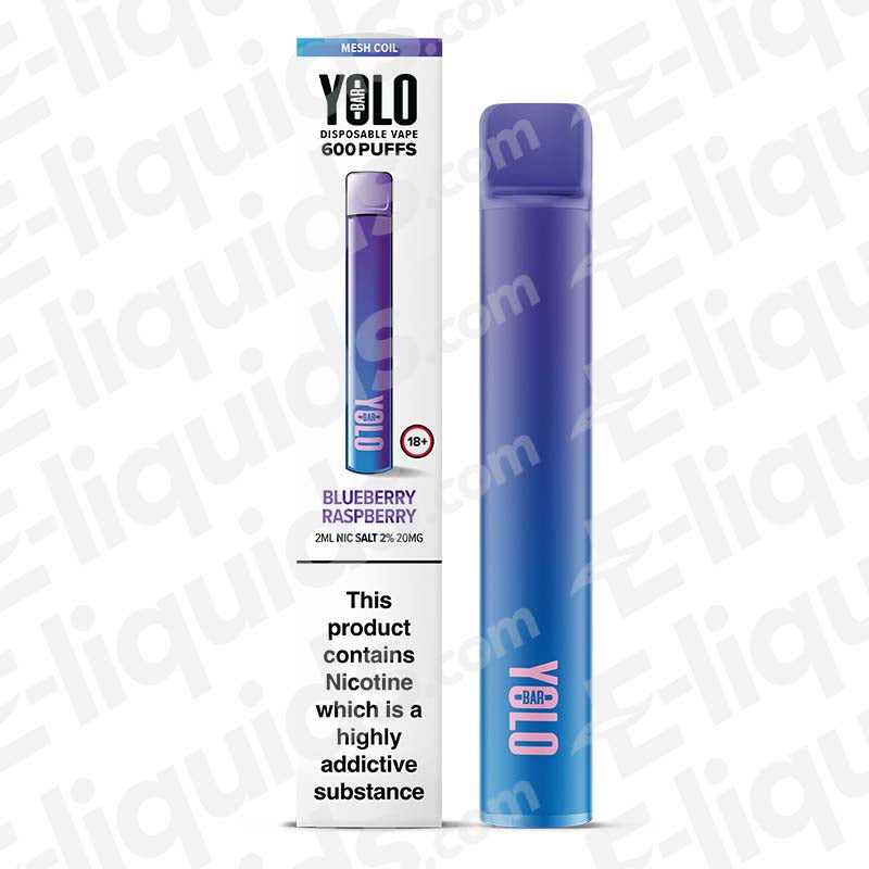 Blueberry Raspberry Disposable Vape by YOLO Mesh