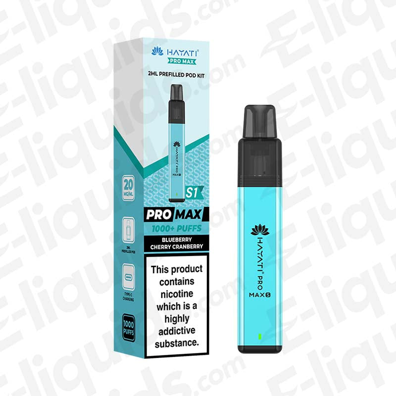 Hayati Pro Max S1 Blueberry Cherry Cranberry Prefilled Pod Kit