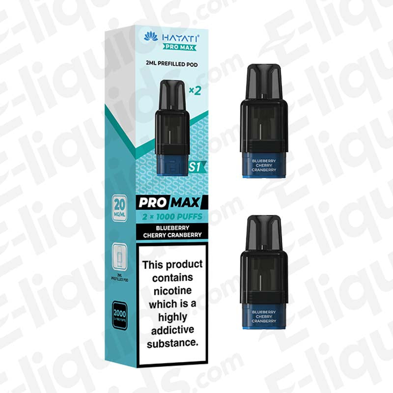 Hayati Pro Max S1 Blueberry Cherry Cranberry Prefilled Replacement Pod