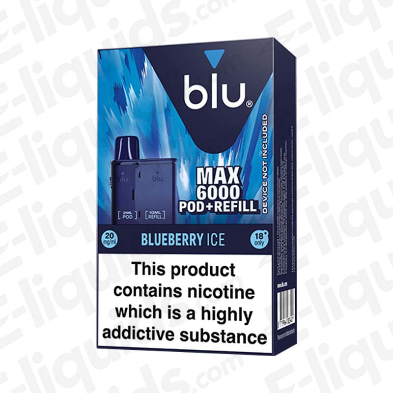 Blu Max 6000 Blueberry Ice Prefilled Pods