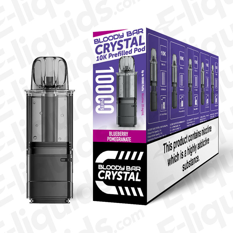 Bloody Bar Crystal 10K Blueberry Pomegranate Prefilled Pods