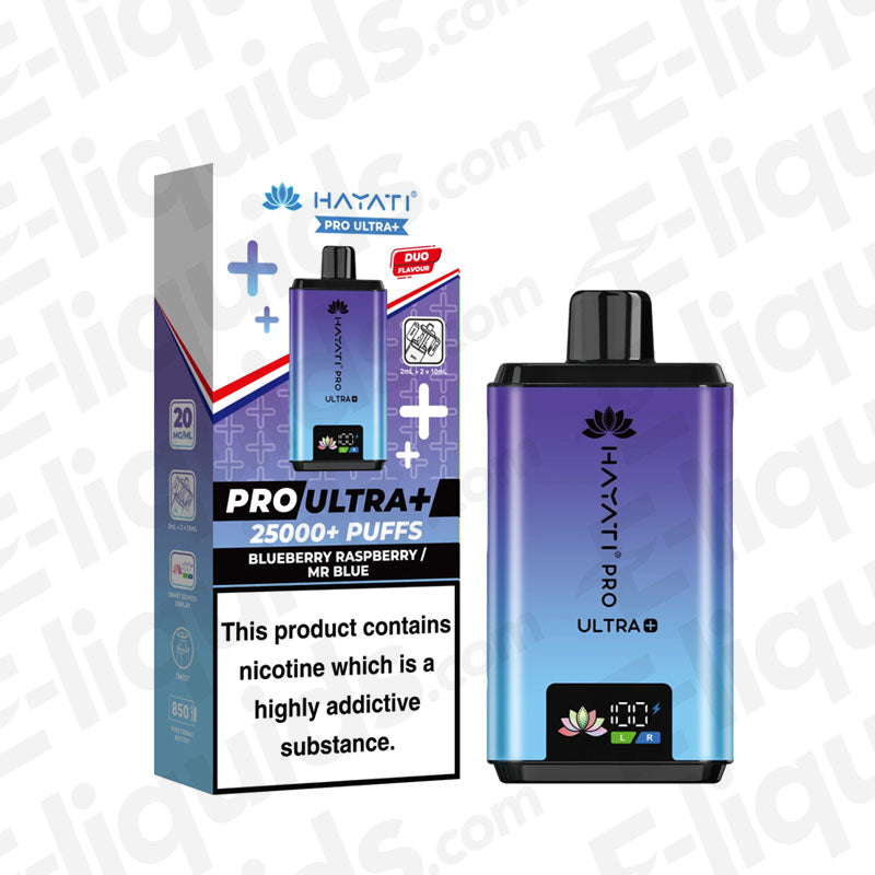 Hayati Pro Ultra+ 25K Blueberry Raspberry - Mr Blue Prefilled Pod Kit