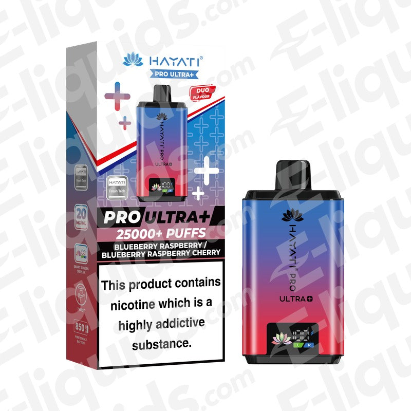 Hayati Pro Ultra+ 25K Blueberry Raspberry - Blueberry Raspberry Cherry Prefilled Pod Kit