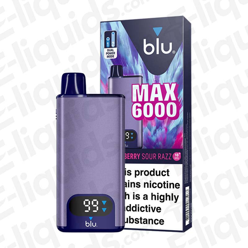 Blu Max 6000 Blueberry Sour Razz Prefilled Pod Kit