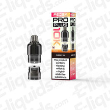 Feoba Pro Plus Cherry Ice Prefilled Pod with juicy Red Cherry and a cool menthol exhale in vibrant pink and white packaging.