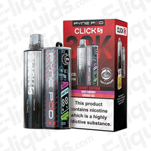 Pyne Pod Click S 30K Cherry Edition Prefilled Pod Kit cherry fizzy cherry flavour vape device with red and black packaging and OLED screen