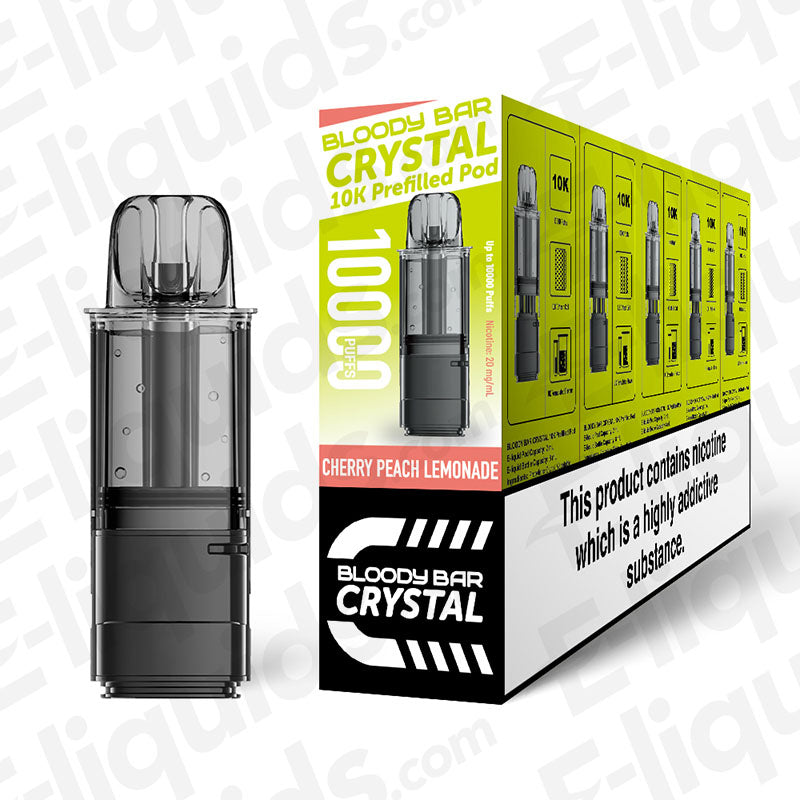 Bloody Bar Crystal 10K Cherry Peach Lemonade Prefilled Pods