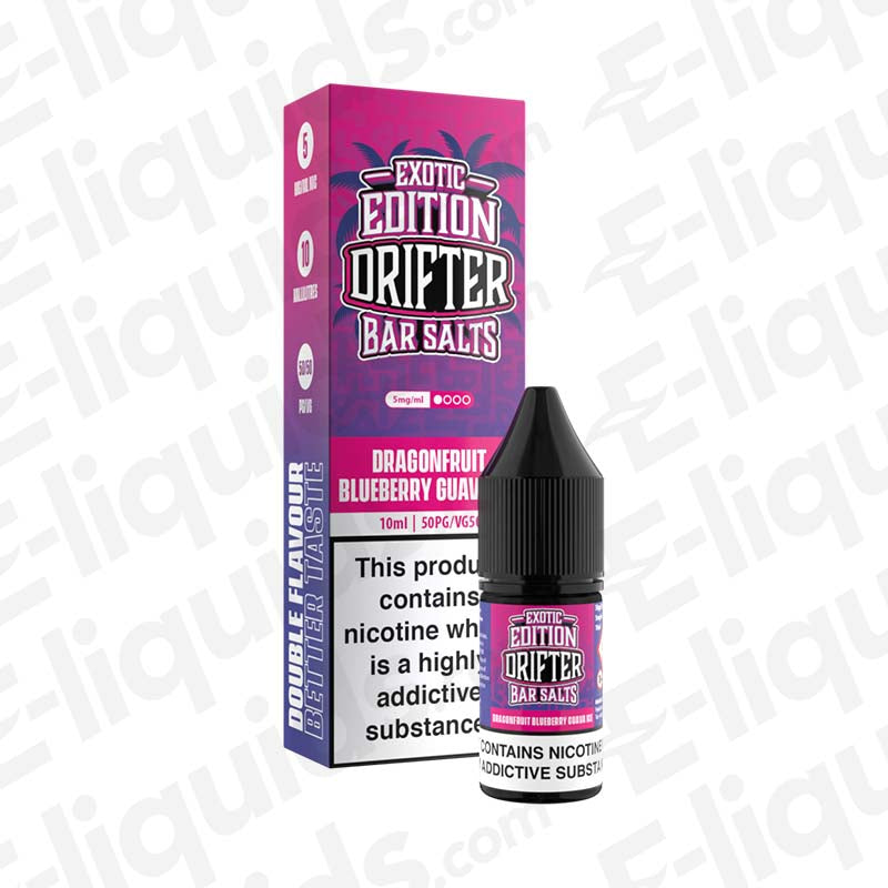 Drifter Exotic Salts Dragonfruit Blueberry Guava Nic Salt