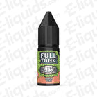 Full Tank Peach Pear Nic Salt E-liquid 10ml bottle with 20mg nicotine strength, featuring vibrant peach and pear design.
