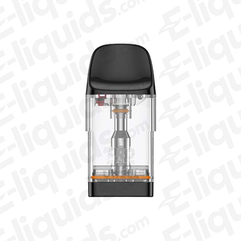 Uwell Caliburn GPP Top Fill 0.6 Ohm XL Pods (4 Pack) clear PCTG replacement pod with black mouthpiece and visible coil.