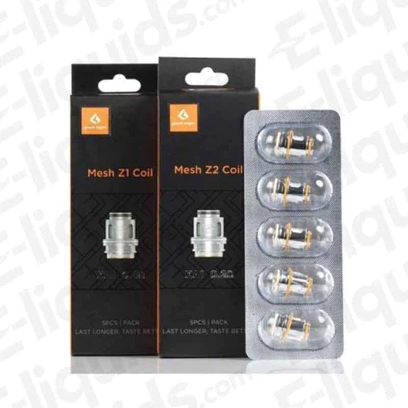 Geekvape Z Replacement Vape Coils Pack of 5, Mesh Z1 and Z2 Coils for Zeus Sub-Ohm Tank, Compatible with Geekvape L200 and Obelisk 120 FC Kits