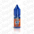 Grape Melon Ice Nic Salt E-liquid by Just Juice in a 10ml bottle, featuring flavors of grape, melon, and ice.
