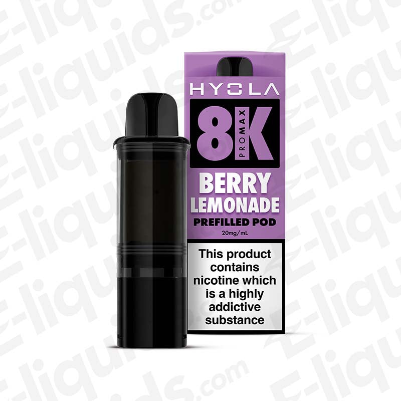 Hyola Pro Max 8000 Berry Lemonade Prefilled Pod