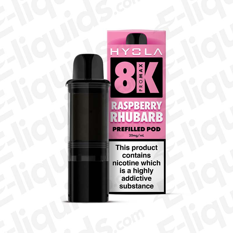 Hyola Pro Max 8000 Raspberry Rhubarb Prefilled Pod