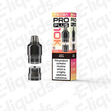 Feoba Pro Plus Juicy Peach Prefilled Pod with mellow, sun-kissed Peach flavour in soft orange-pink and white packaging.