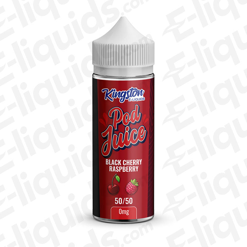 Kingston Black Cherry Raspberry Pod Juice 50/50 100ml Shortfill Vape Juice