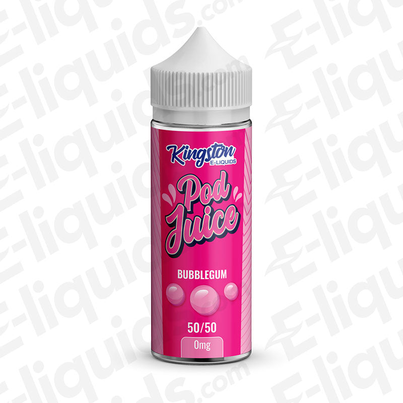 Kingston Bubblegum Pod Juice 50/50 100ml Shortfill Vape Juice
