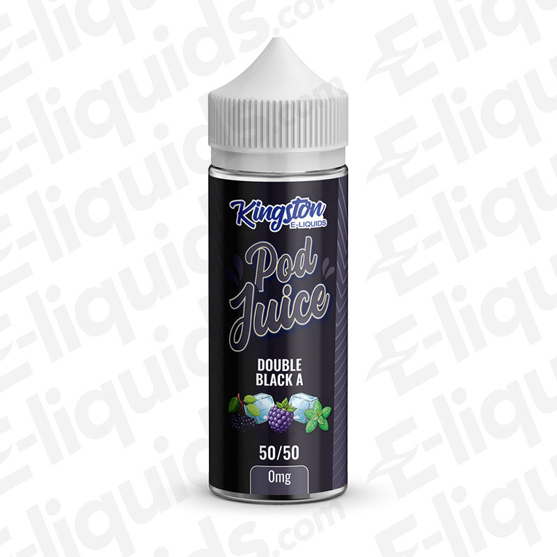 Kingston Double Black A Pod Juice 50/50 100ml Shortfill Vape Juice