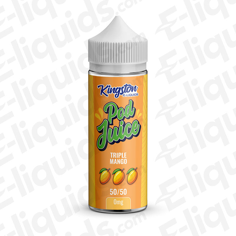 Kingston Triple Mango Pod Juice 50/50 100ml Shortfill Vape Juice