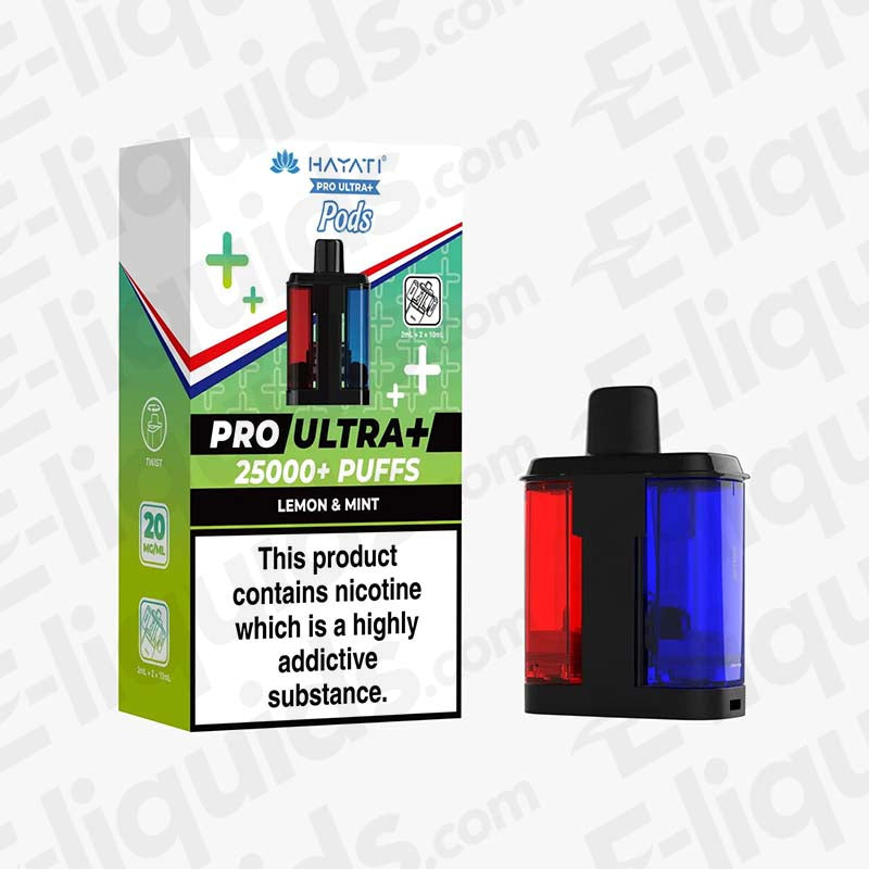 Hayati Pro Ultra+ 25K Lemon Mint Prefilled Pods