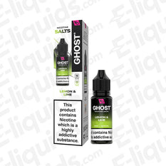 Lemon and Lime Ghost Nic Salt Vape Juice by Vapes Bars