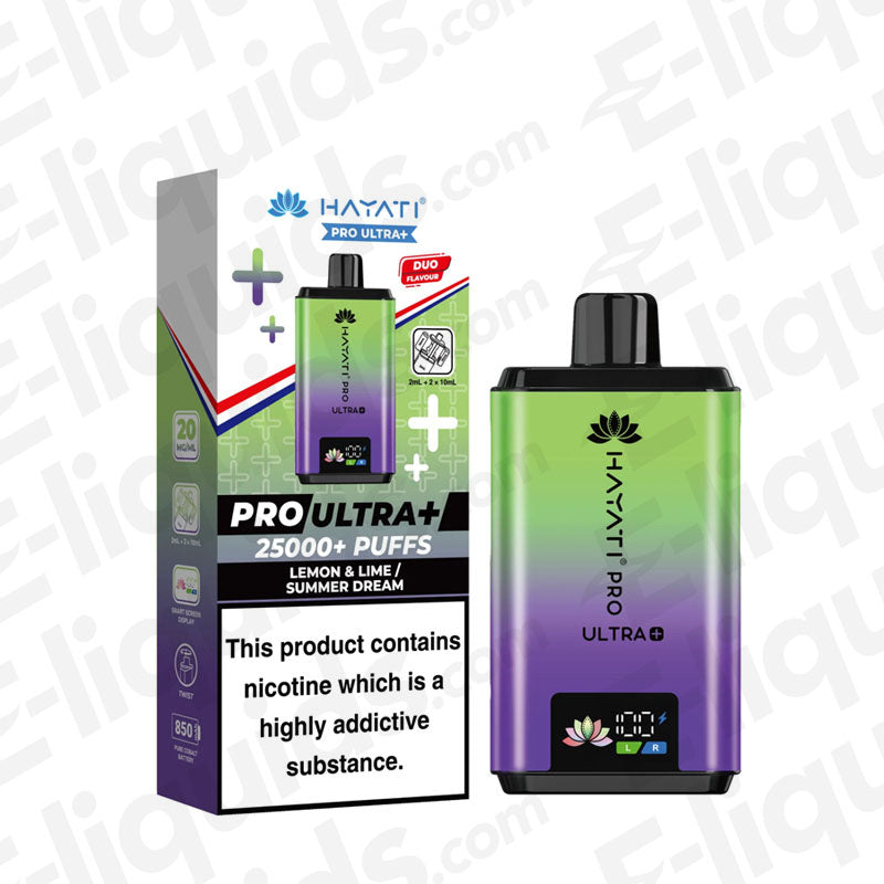 Hayati Pro Ultra+ 25K Lemon & Lime - Summer Dream Prefilled Pod Kit