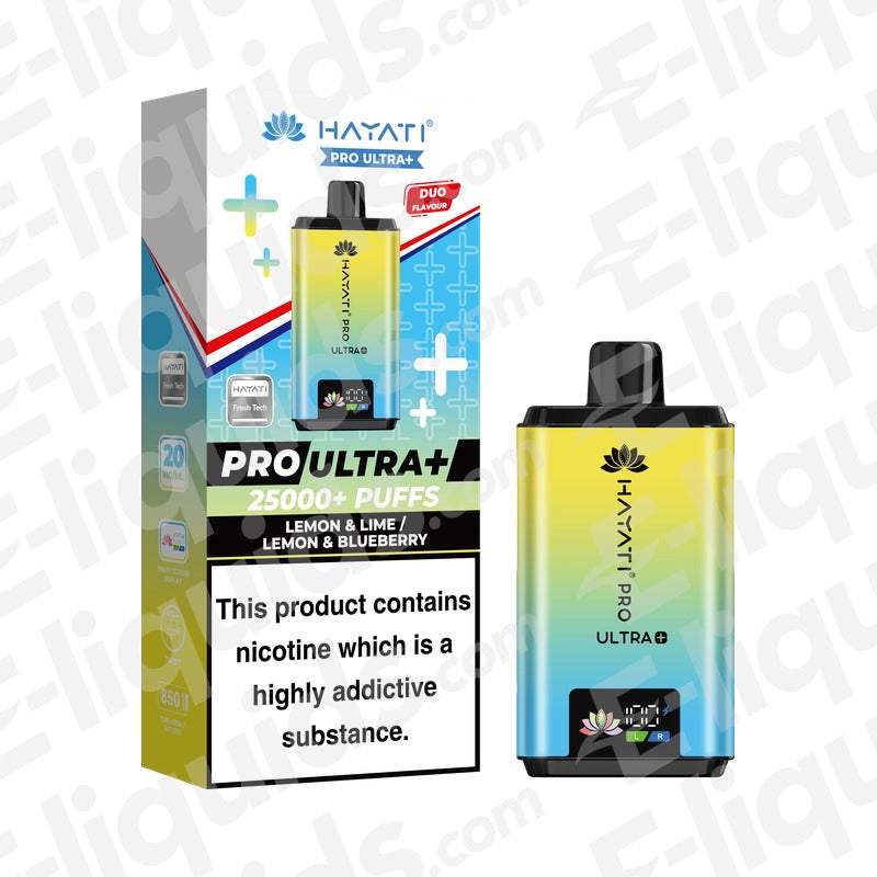 Hayati Pro Ultra+ 25K Lemon & Lime - Lemon & Blueberry Prefilled Pod Kit