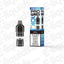 Feoba Pro Plus Mr Blue Prefilled Pod with a bold mix of Forest Berries, aniseed, and menthol in dark blue and white packaging.