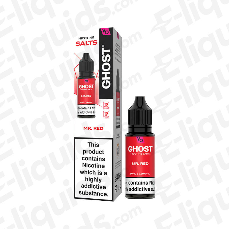 Vapes Bars Ghost Mr Red Nic Salt