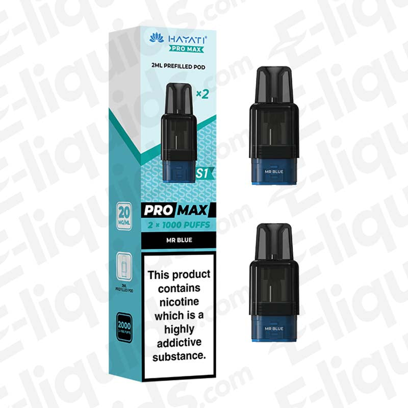 Hayati Pro Max S1 Mr Blue Prefilled Replacement Pod