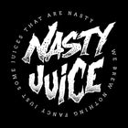 Nasty Juice logo with edgy font and text 'We Brew Nothing Fancy, Just Some Juices That Are Nasty' on black background.