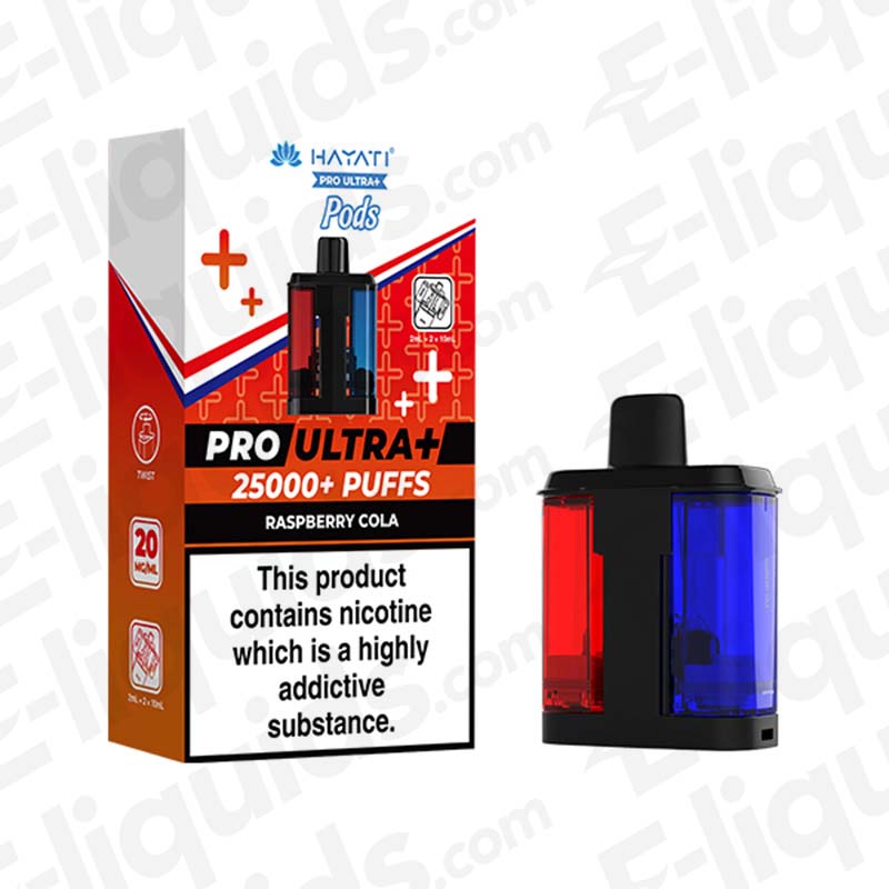 Hayati Pro Ultra+ 25K Raspberry Cola Prefilled Pod