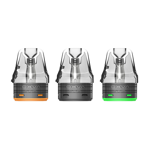 OXVA NeXLIM Replacement Vape Pods in pack of 3 with top-filling, leak-proof design and Dual Mesh coil for NeXLIM Pod Kit.