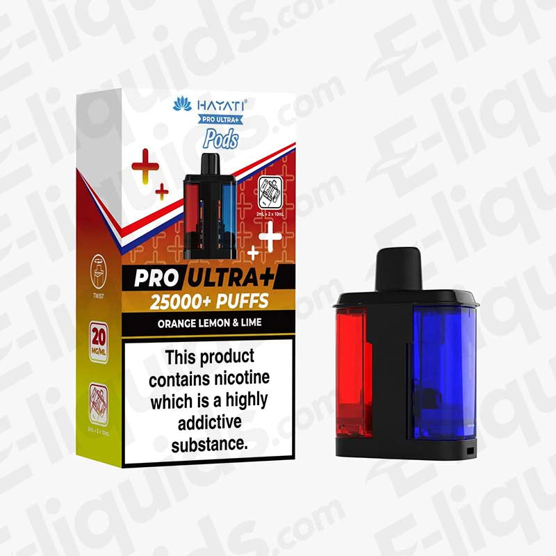 Hayati Pro Ultra+ 25K Orange Lemon Lime Prefilled Pods