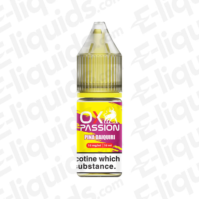 Pina Daiquiri OX Passion Nic Salt E-liquid 10mg by OXVA, tropical pineapple lime vape juice, 50/50 VG/PG for pods and pens.
