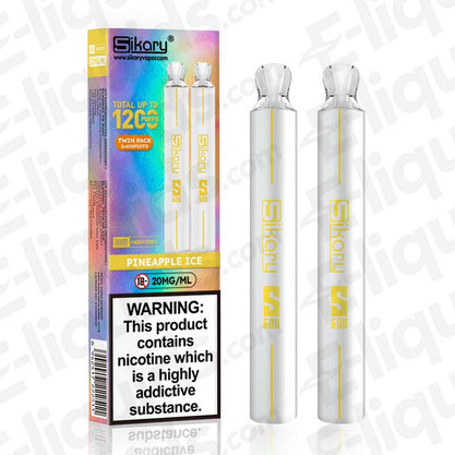 Pineapple Ice Sikary S600 Twin Pack Disposable Vape Device