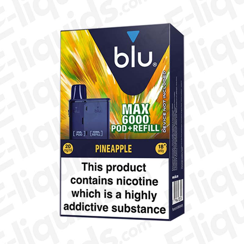 Blu Max 6000 Pineapple Prefilled Pods