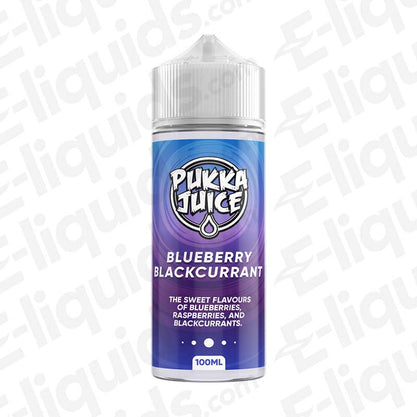 Pukka Juice 70/30 100ml Shortfill Vape Juice Blueberry Blackcurrant