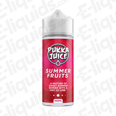 Pukka Juice 70/30 100ml Shortfill Vape Juice Summer Fruits