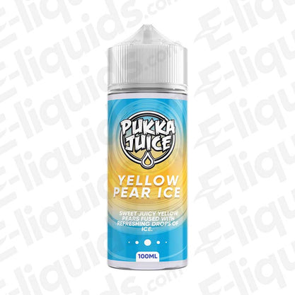 Pukka Juice 70/30 100ml Shortfill Vape Juice Yellow Pear Ice