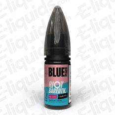 Blue Peach Bar Edition No Ice Nic Salt E-liquid by Riot Squad in a 10ml bottle for MTL devices.