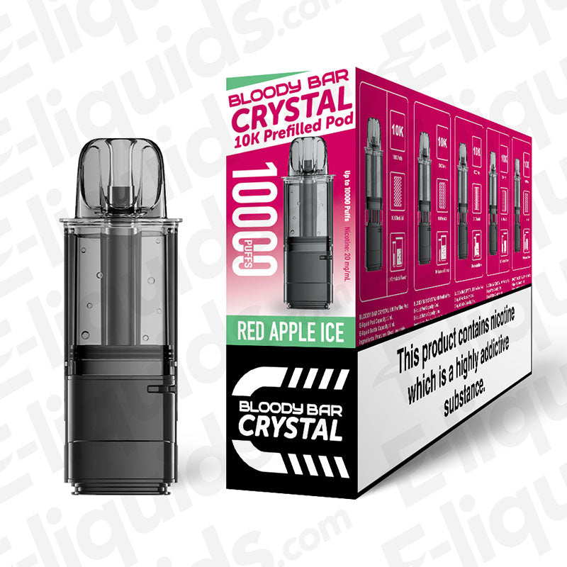 Bloody Bar Crystal 10K Red Apple Ice Prefilled Pods