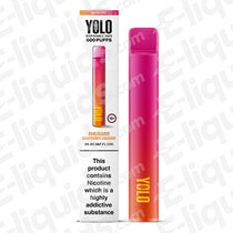 YOLO Mesh Bar Rhubarb Raspberry Orange Disposable Vape Device