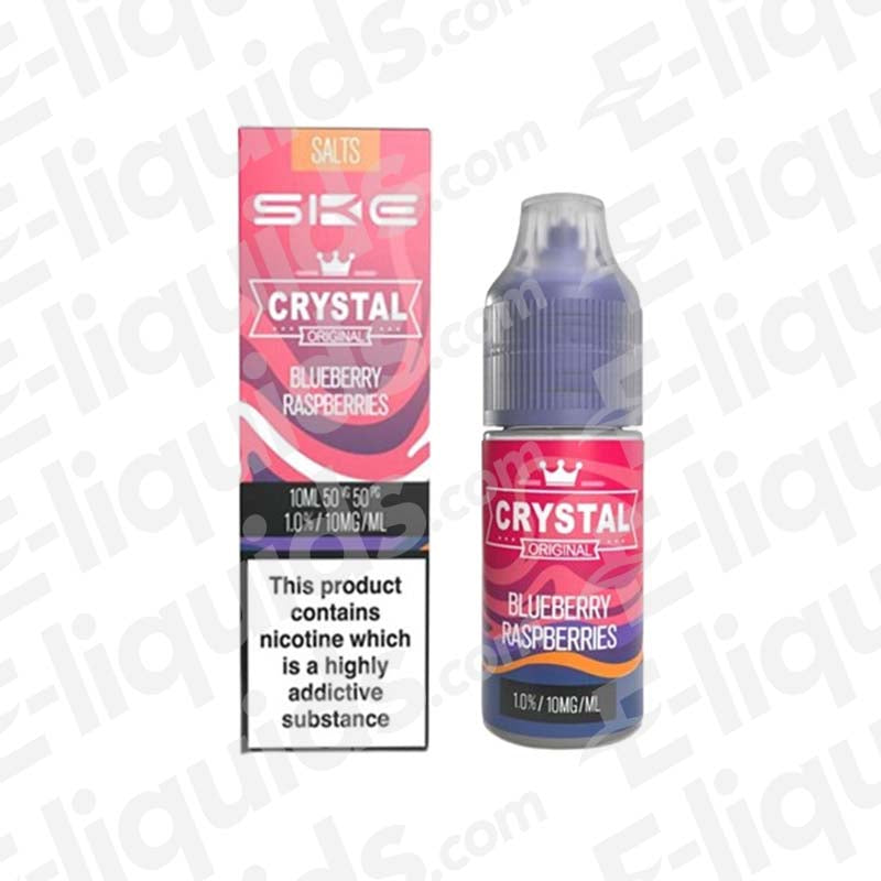Blueberries and Raspberries Nic Salt Eliquid by SKE Crystal in a 10ml bottle.
