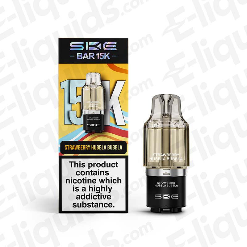 SKE Bar 15K Strawberry Hubbla Bubbla Prefilled Pods