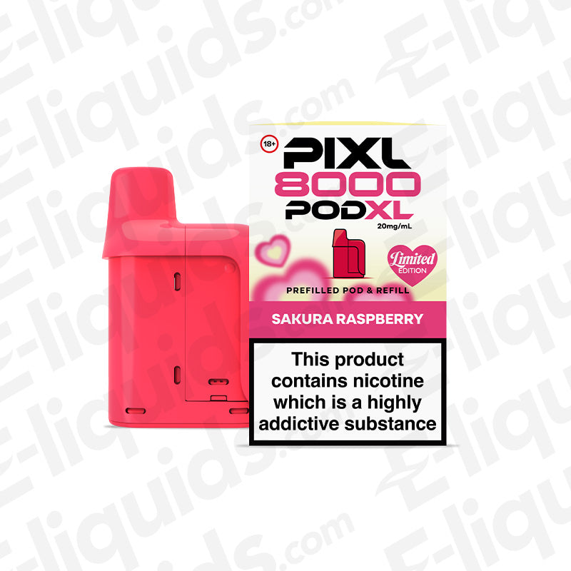 PIXL 8000 Sakura Raspberry (Valentine's Edition) Prefilled Pod