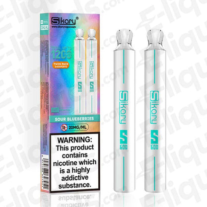Sour Blueberries Sikary S600 Twin Pack Disposable Vape Device